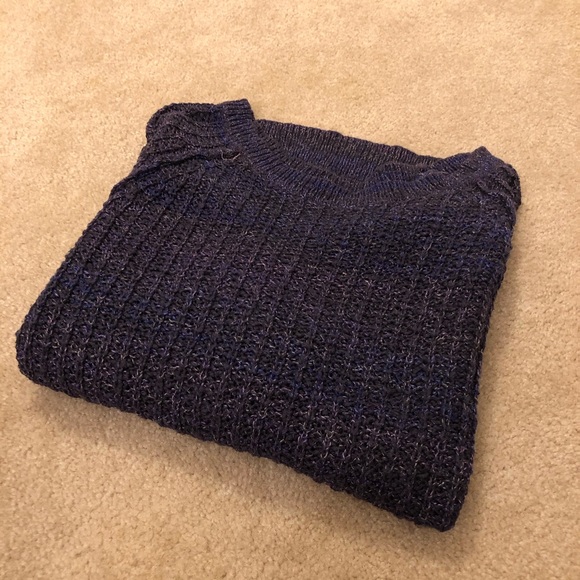 🌟SOLD Free People Purple Metallic Knit Sweater - Picture 3 of 4